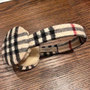 Burberry Earmuffs made in England, 100% Cashmere and 100% Shearling trim.